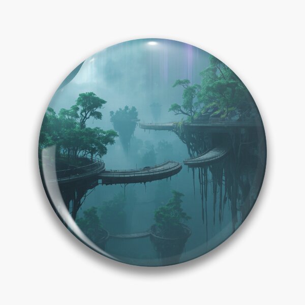 Item preview, Floating Mangrove Sky Delta Alien Fantasy Landscape designed and sold by Luminous Wilds.