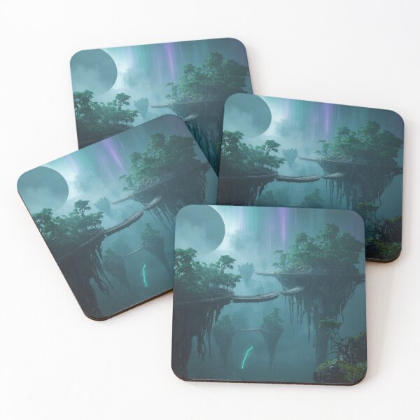 Item preview, Floating Mangrove Sky Delta Alien Fantasy Landscape designed and sold by Luminous Wilds.