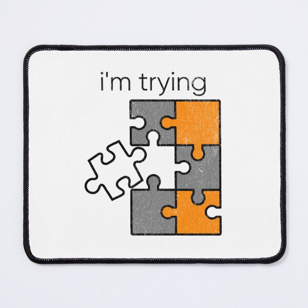 Item preview, I'm Trying Puzzle Piece Funny ADHD Autism Gift Spicy Brain Tee designed and sold by lenalenspod.