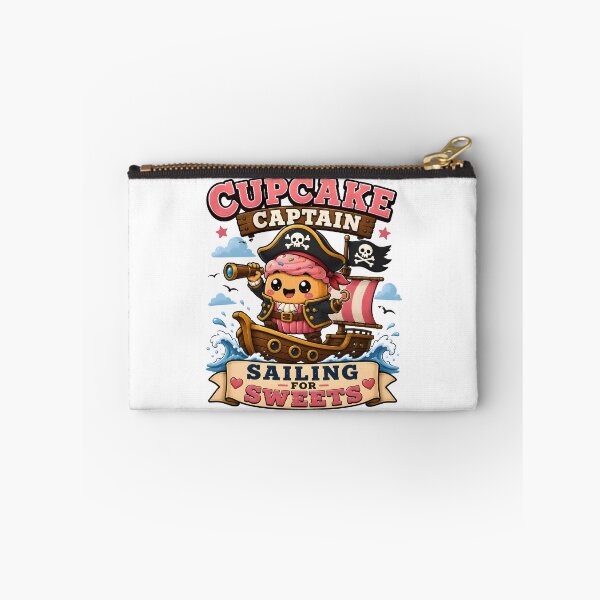 Item preview, Cupcake Captain – Sailing for Sweets Cute Pirate Cupcake Kawaii Food T-Shirt designed and sold by Snackwear Apparel.