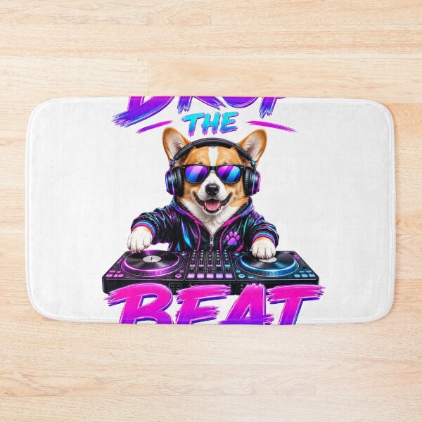 Item preview, Drop The Best DJ Corgi Sricker designed and sold by PawFusionArt.
