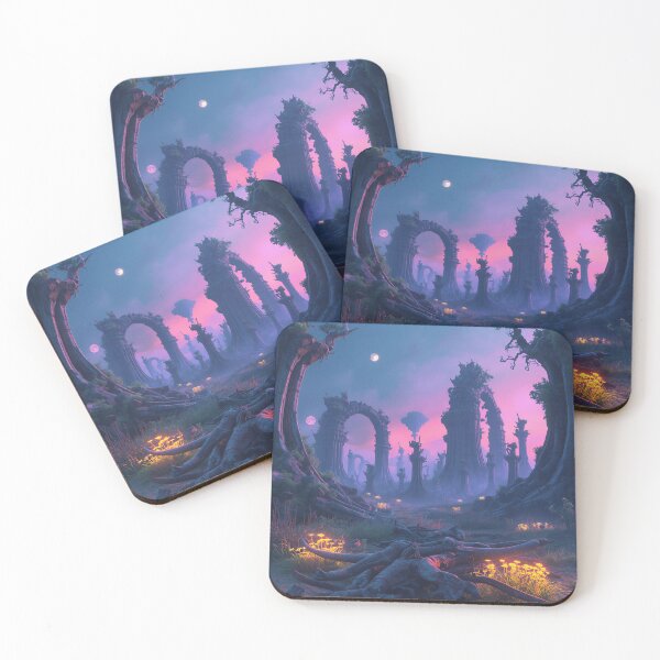 Item preview, Luminous Bone Forest Alien Fantasy Landscape designed and sold by Luminous Wilds.