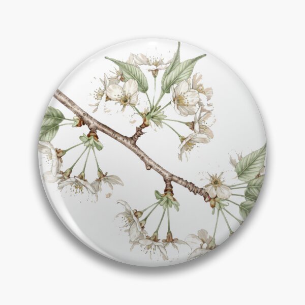 Item preview, "Cherry Blossom Vintage Botanical Illustration - Minimalist Floral Line Art Nature Lover Gift" designed and sold by bandarartisan.