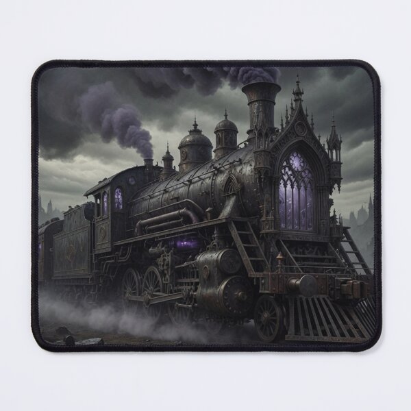 Item preview, Ornate Gothic Cathedral Ghost Train – Haunted Dark Fantasy Locomotive in Ruins designed and sold by Pioneer Spirit Market.