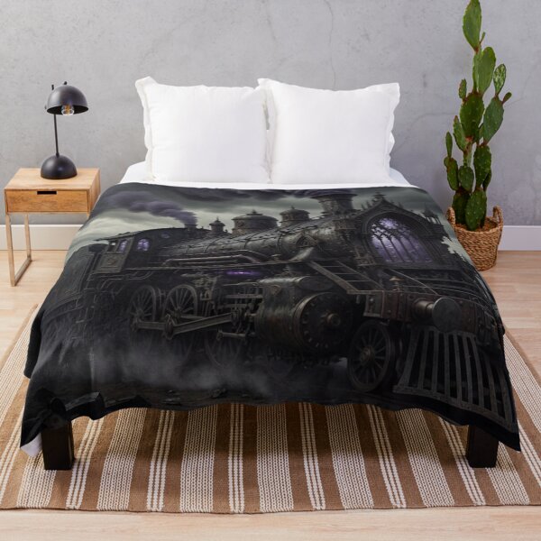 Item preview, Ornate Gothic Cathedral Ghost Train – Haunted Dark Fantasy Locomotive in Ruins designed and sold by Pioneer Spirit Market.