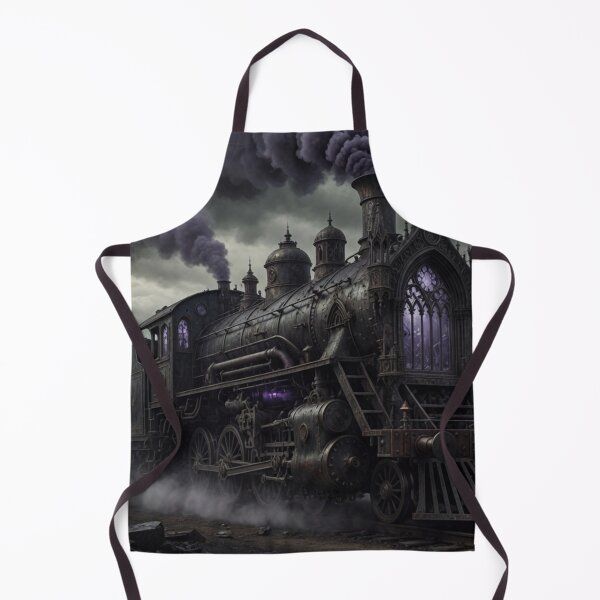 Item preview, Ornate Gothic Cathedral Ghost Train – Haunted Dark Fantasy Locomotive in Ruins designed and sold by Pioneer Spirit Market.