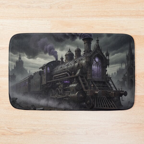 Item preview, Ornate Gothic Cathedral Ghost Train – Haunted Dark Fantasy Locomotive in Ruins designed and sold by Pioneer Spirit Market.