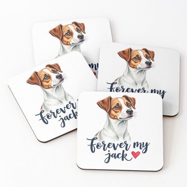 Item preview, Jack Russell Terrier con texto Forever My Jack designed and sold by Prints by Mat.