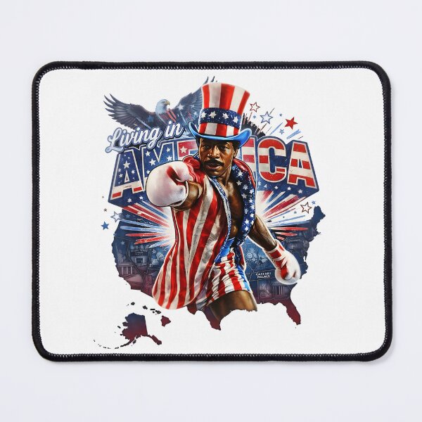 Item preview, Apollo Creed Living In America - Patriotic Boxing Fourth Of July Vintage America designed and sold by RostamiDesigner.