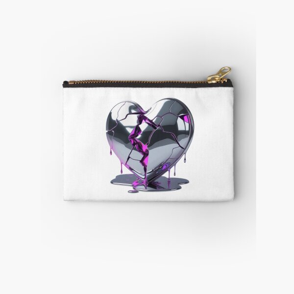 Item preview, Broken Chrome Heart with Purple Liquid 3D Illustration  designed and sold by RareVisuals.