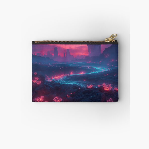 Item preview, Neon Lava Bloom Alien Volcanic Fantasy Landscape designed and sold by Luminous Wilds.