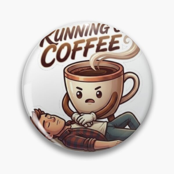 Item preview, Running on Coffee CPR Cute Caffeine Addiction Graphic designed and sold by Northern Glow Art.