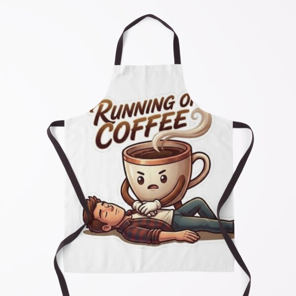 Item preview, Running on Coffee CPR Cute Caffeine Addiction Graphic designed and sold by Northern Glow Art.