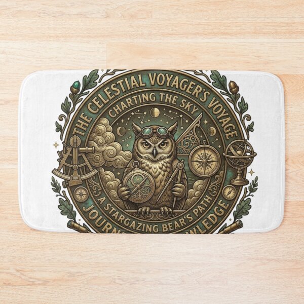 Item preview, The Celestial Voyager - Wise Owl Navigating Stars and Knowledge designed and sold by QUIRKFITs.