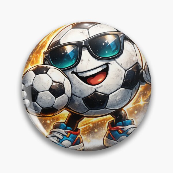 Item preview, Cool Soccer Ball Mascot With Sunglasses Funny Football Cartoon Design designed and sold by irfanshikh.