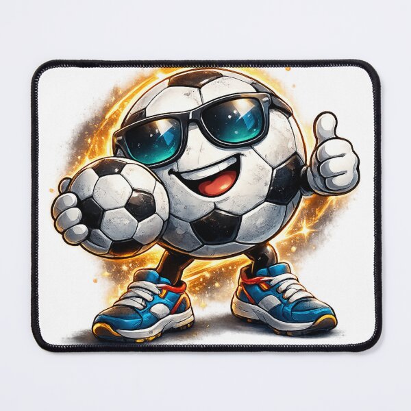 Item preview, Cool Soccer Ball Mascot With Sunglasses Funny Football Cartoon Design designed and sold by irfanshikh.
