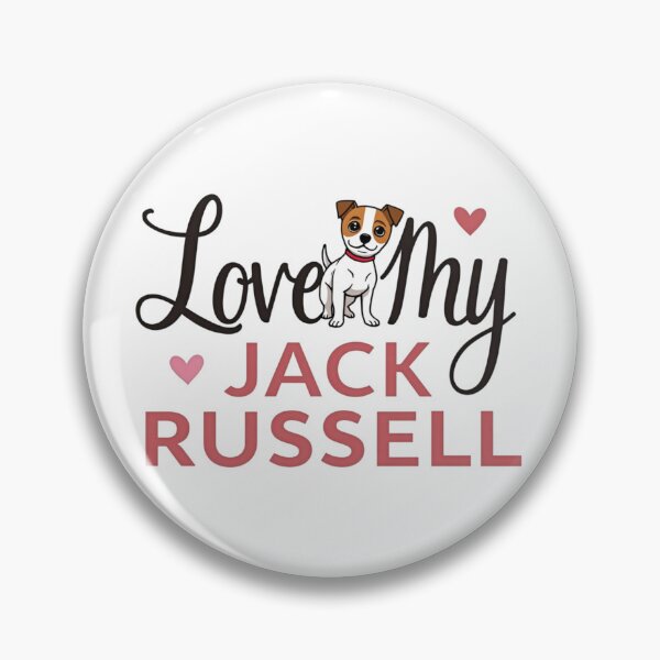 Item preview, Love My Jack Russell with cute puppy and hearts designed and sold by Prints by Mat.