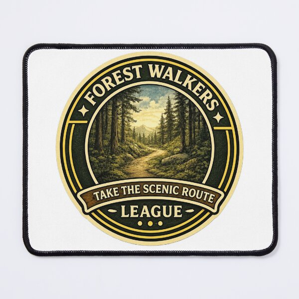 Item preview, Forest Walkers League Sticker | Take The Scenic Route Badge | Forest Hiking Design | Nature Explorer Emblem designed and sold by MrDev.