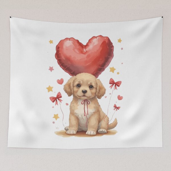 Item preview, Heart Puppy Kawaii Sticker designed and sold by Stylestickers55.