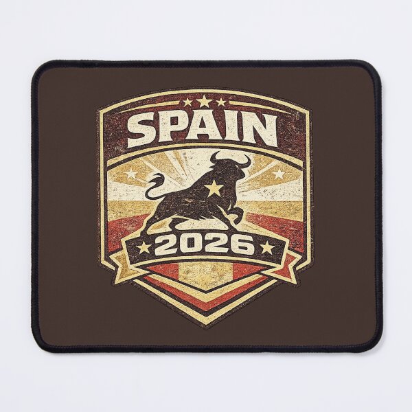 Item preview, Spain 2026 Vintage Bull Football Retro T-Shirt designed and sold by ArthUpscale.