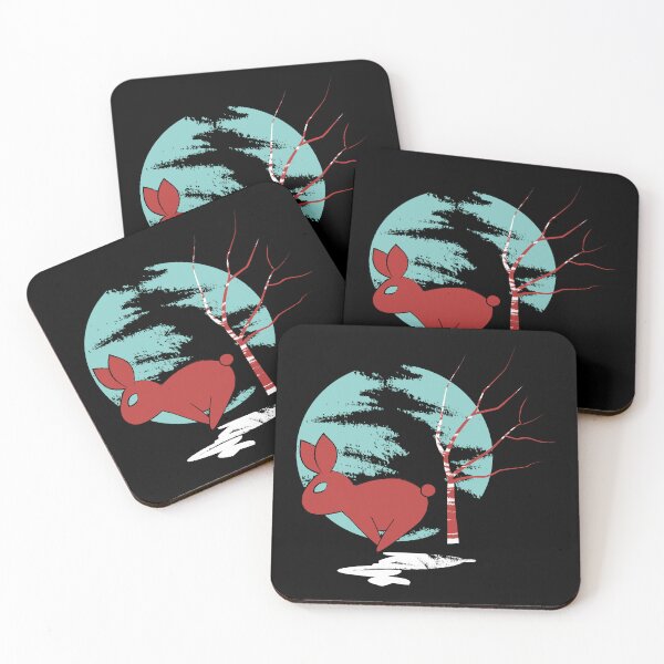 Item preview, Shadow Sprint – Cute Dark Rabbit Illustration with Gothic Aesthetic designed and sold by Helmina Groper.