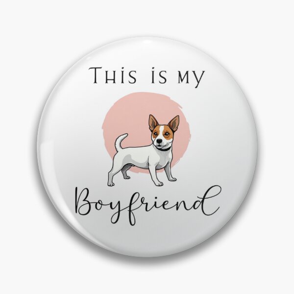 Item preview, This is my Boyfriend with Jack Russell Terrier on pink background designed and sold by Prints by Mat.