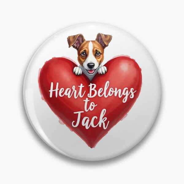 Item preview, Heart Belongs to Jack with Jack Russell Terrier and heart designed and sold by Prints by Mat.