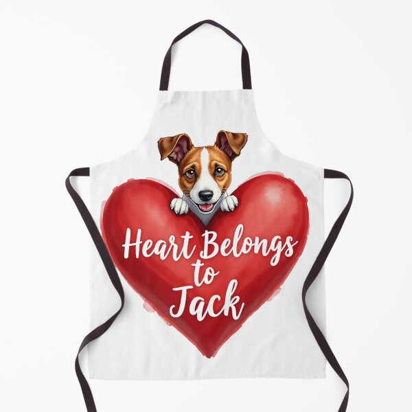 Item preview, Heart Belongs to Jack with Jack Russell Terrier and heart designed and sold by Prints by Mat.