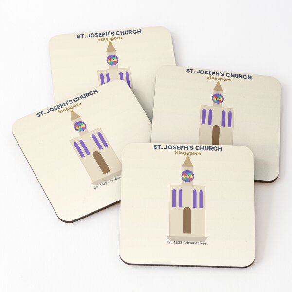 Item preview, St Joseph's Church Singapore — Gothic Catholic Church Art designed and sold by BenedictTArt.
