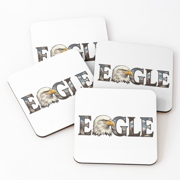 Item preview, EAGLE Bald Eagle Typography Wildlife Freedom Nature Wall Art designed and sold by Presshue.