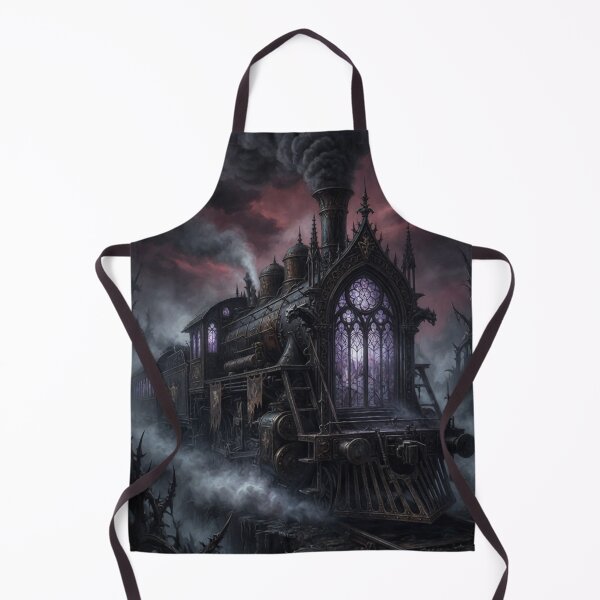 Item preview, Dragon Gothic Cathedral Ghost Train – Blood Red Storm Dark Fantasy Art designed and sold by Pioneer Spirit Market.