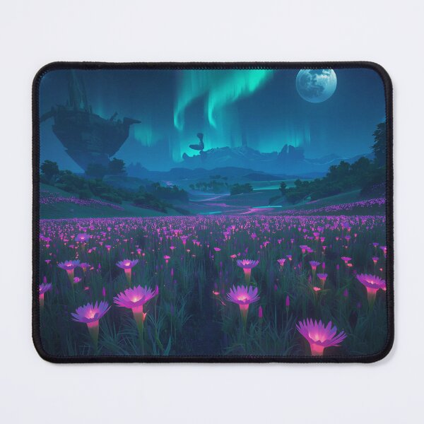Item preview, Eternal Night Bloom Alien Fantasy Valley Landscape designed and sold by Luminous Wilds.