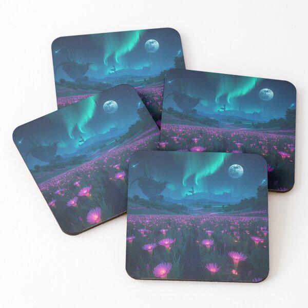 Item preview, Eternal Night Bloom Alien Fantasy Valley Landscape designed and sold by Luminous Wilds.
