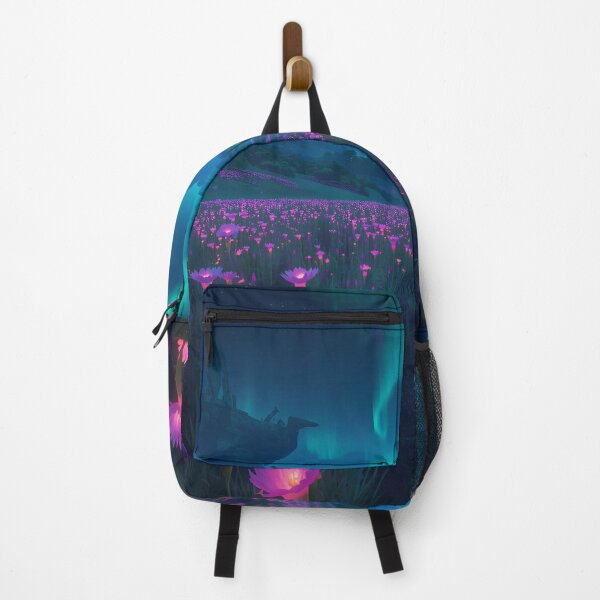 Item preview, Eternal Night Bloom Alien Fantasy Valley Landscape designed and sold by Luminous Wilds.