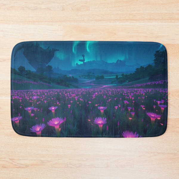Item preview, Eternal Night Bloom Alien Fantasy Valley Landscape designed and sold by Luminous Wilds.