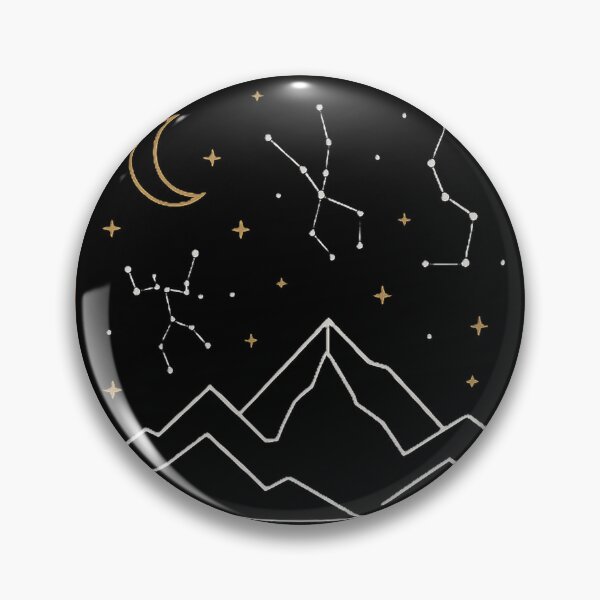 Item preview, Minimalist Mountain Constellation and Moon Line Art designed and sold by MIArt Studio.