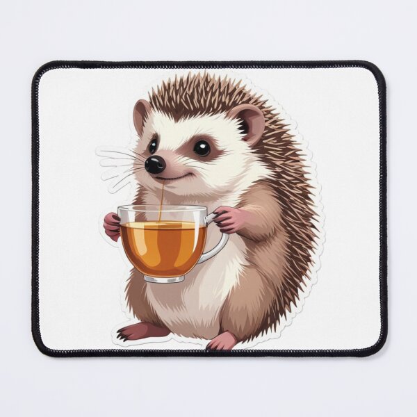 Item preview, Cute hedgehog drinking tea designed and sold by kidoramagic.
