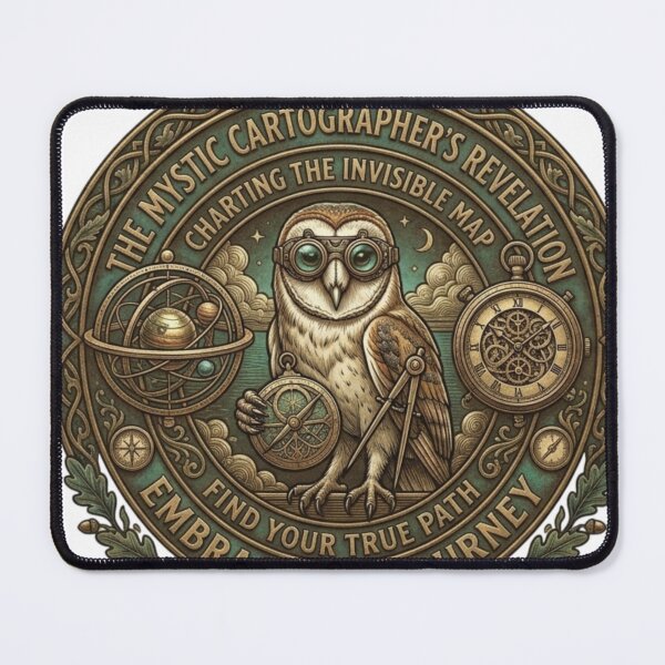 Item preview, The Mystic Cartographer - Wise Owl Navigator & Steampunk Journey designed and sold by QUIRKFITs.