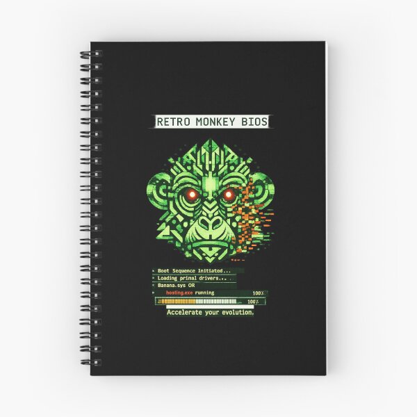 Item preview, RETRO MONKEY BIOS — Pixel Boot Primate designed and sold by Cabrasco.