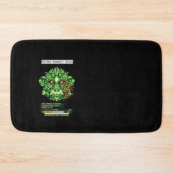 Item preview, RETRO MONKEY BIOS — Pixel Boot Primate designed and sold by Cabrasco.