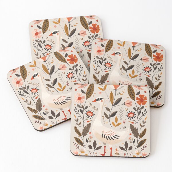 Item preview, Scandinavian Folk Art, Floral Goose designed and sold by xiao xuans.