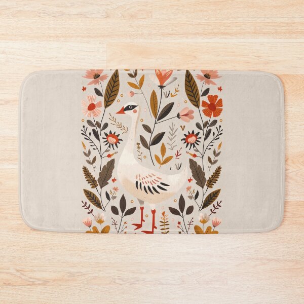 Item preview, Scandinavian Folk Art, Floral Goose designed and sold by xiao xuans.