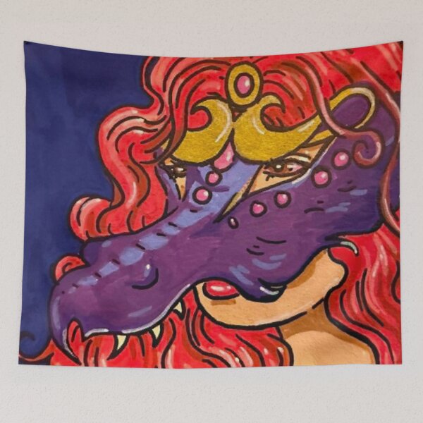 Item preview, The Girl in the Dragon Mask designed and sold by AvalonUnmuzzled.