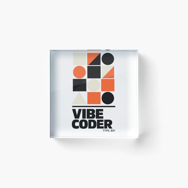 Item preview, Vibe Coder Brutalist Bauhaus — Modern Geometric AI Developer designed and sold by VaultInk.