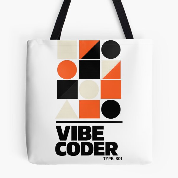 Item preview, Vibe Coder Brutalist Bauhaus — Modern Geometric AI Developer designed and sold by VaultInk.