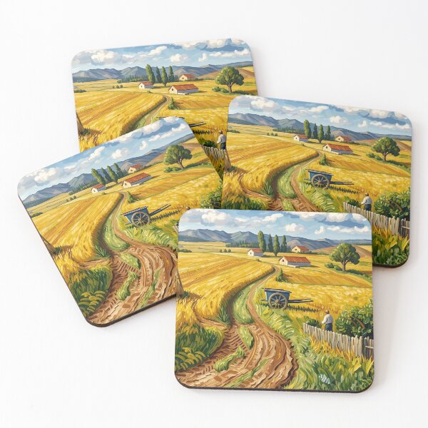 Item preview, David Hockney Van Gogh Wheat Fields designed and sold by Vicky Brago-Mitchell®.