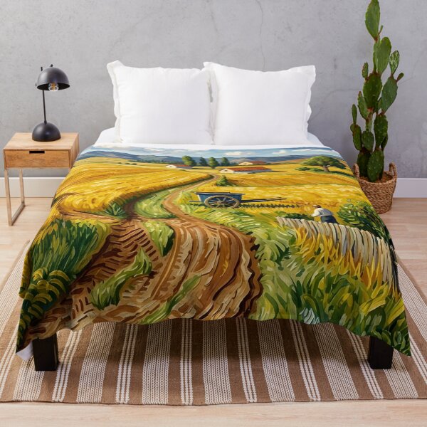 Item preview, David Hockney Van Gogh Wheat Fields designed and sold by Vicky Brago-Mitchell®.