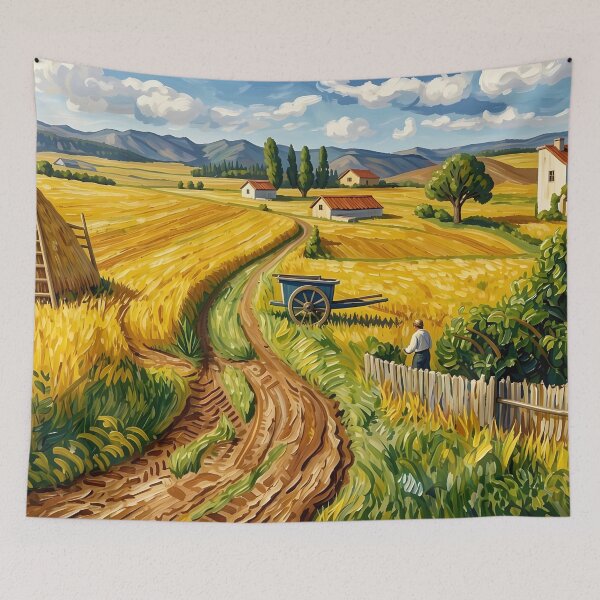 Item preview, David Hockney Van Gogh Wheat Fields designed and sold by Vicky Brago-Mitchell®.