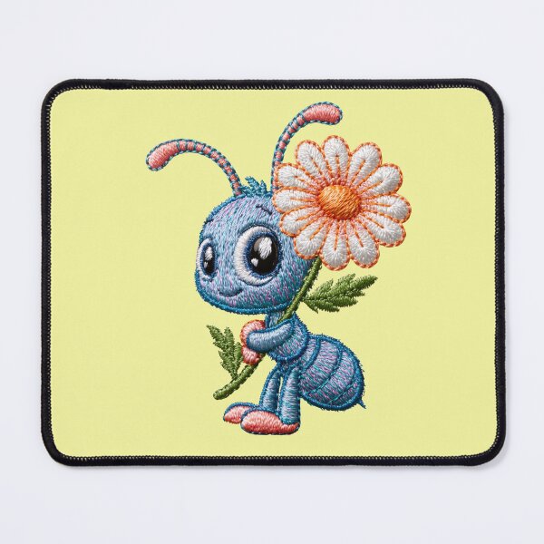 Item preview, Cute Embroidered Ant with Daisy designed and sold by MegaNovaArt.