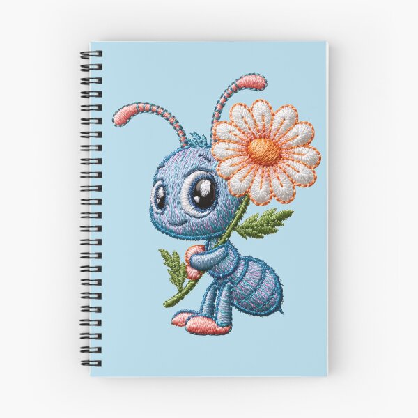 Item preview, Cute Embroidered Ant with Daisy designed and sold by MegaNovaArt.